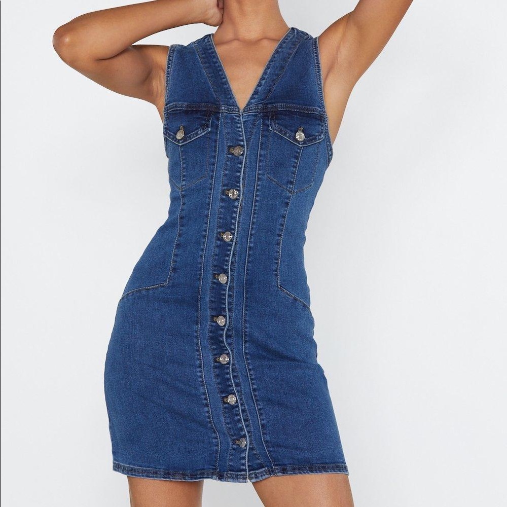 Button-down Denim Dress